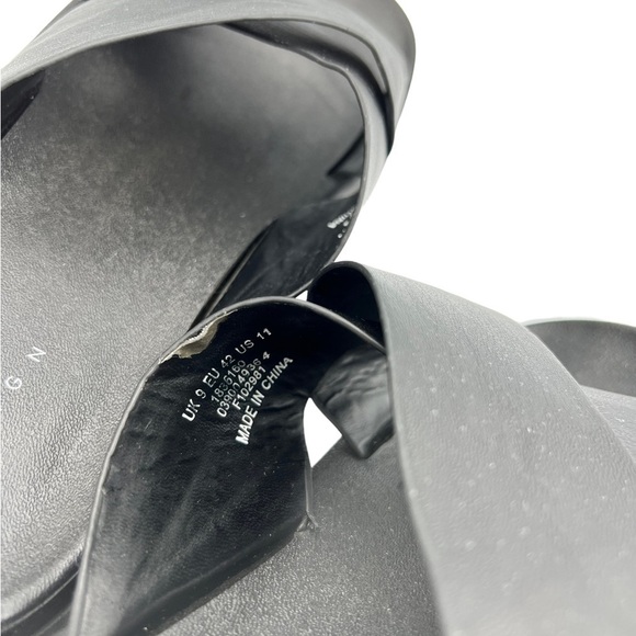 ASOS DESIGN FairPlay Chunky Sporty Flat Mules Black - Picture 15 of 15